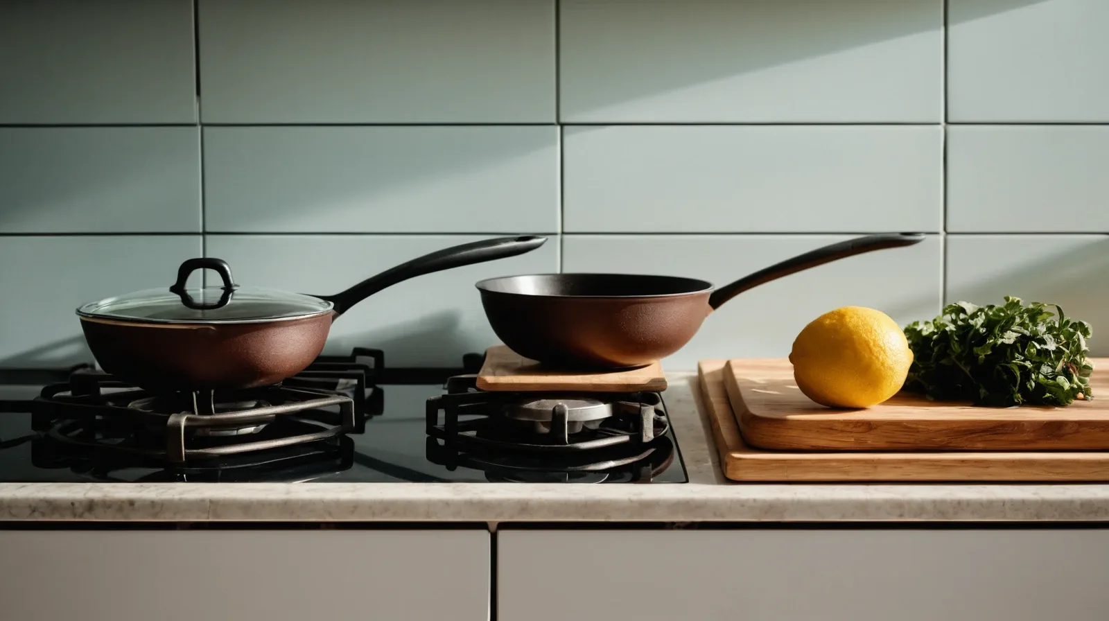 Colorful array of fresh vegetables, herbs, and spices arranged on a wooden cutting board.