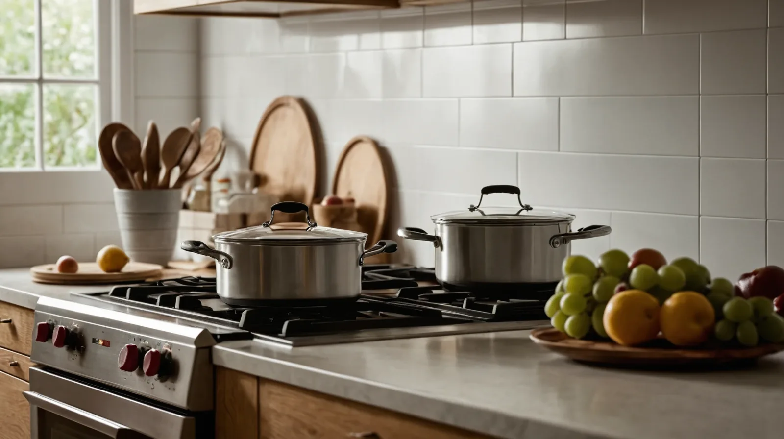 Rustic dining table set with colorful plates and glasses.