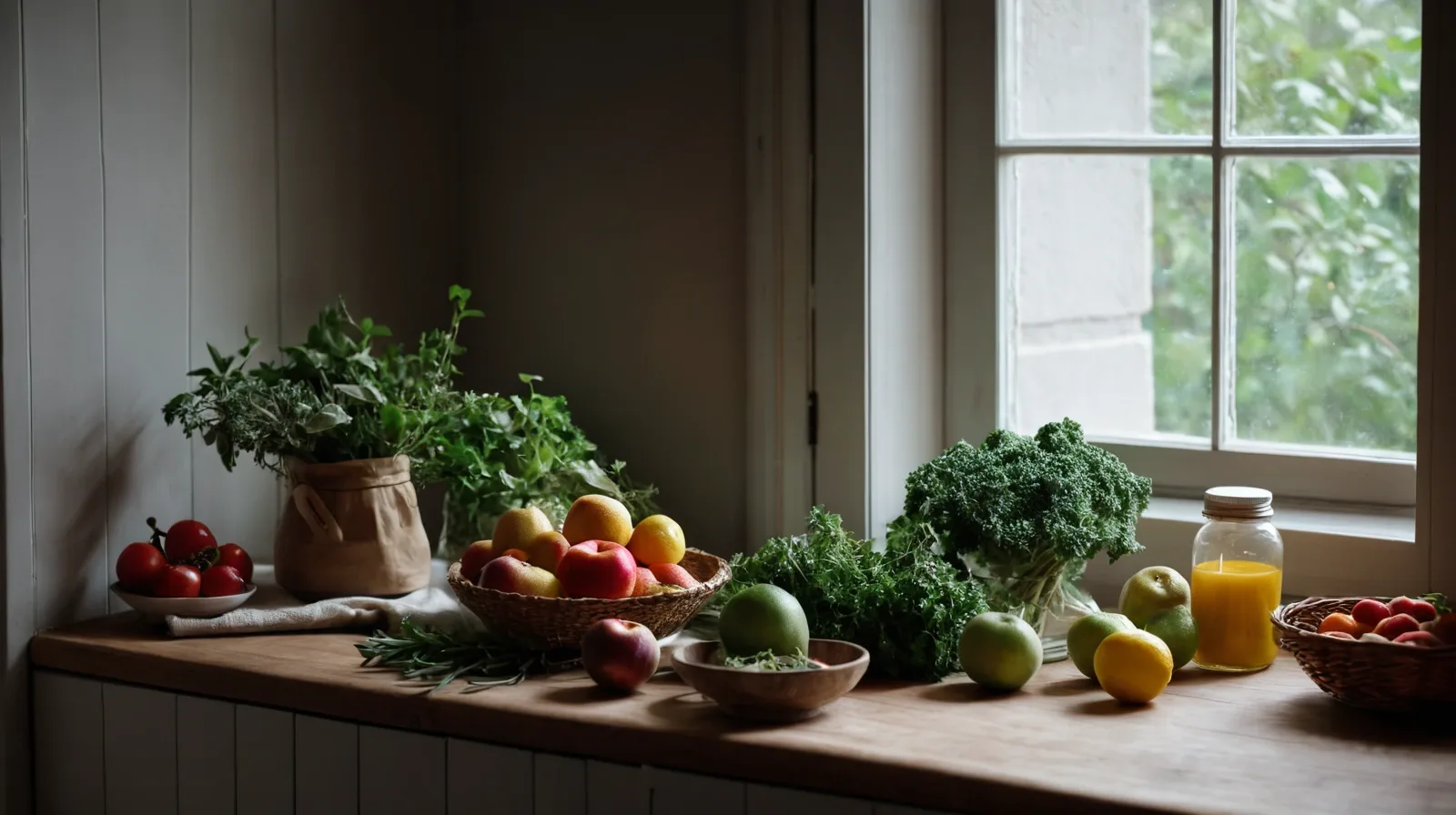 A rustic wooden spoon resting on a cutting board sprinkled with a variety of herbs and spices.