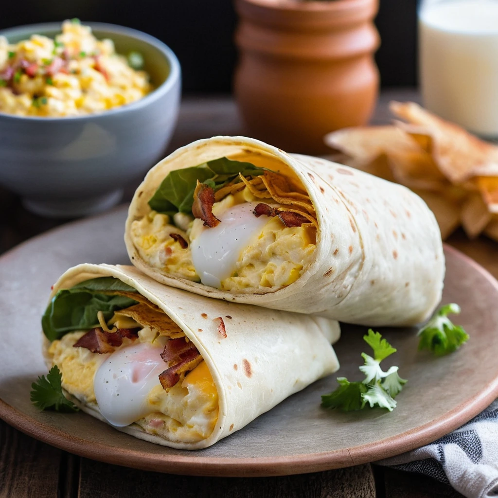 Bacon Egg and Cheese Breakfast Burritos