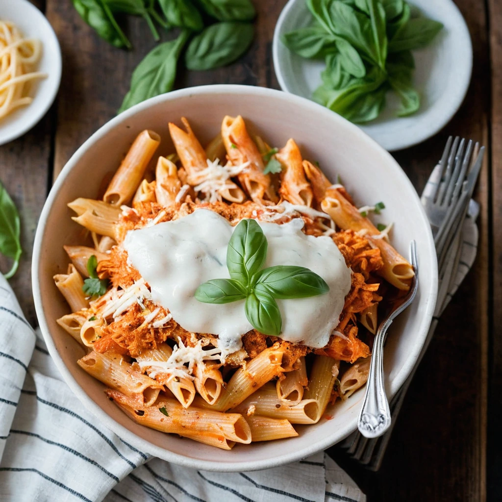 Baked Buffalo Chicken Pasta