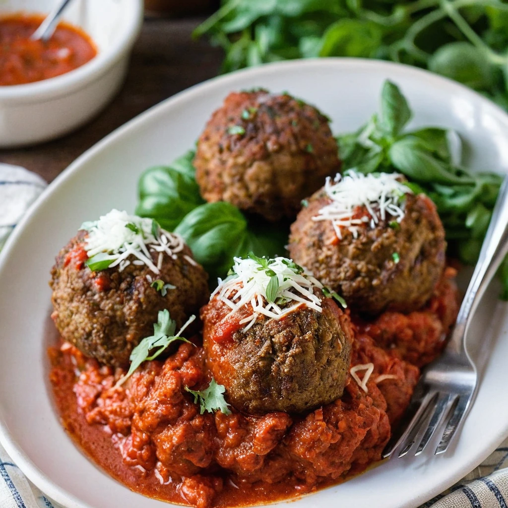 Baked Meatballs in Marinara