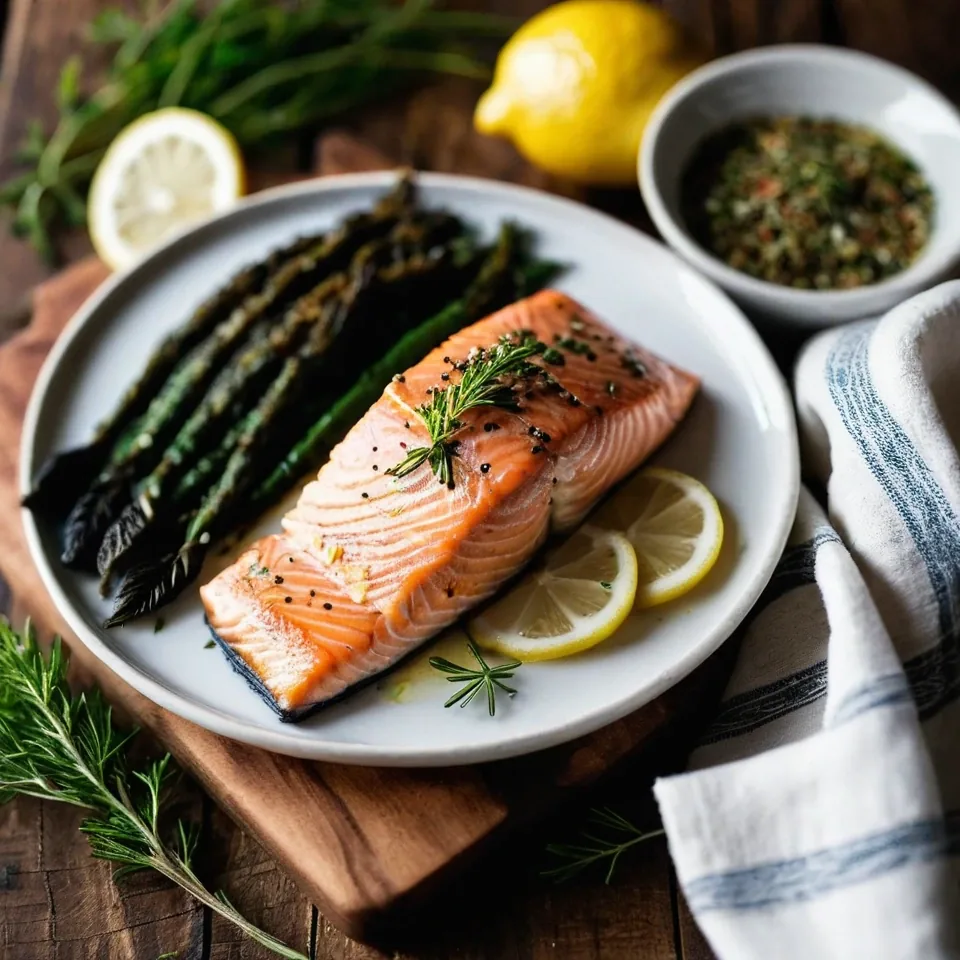 Baked Salmon with Lemon and Herbs