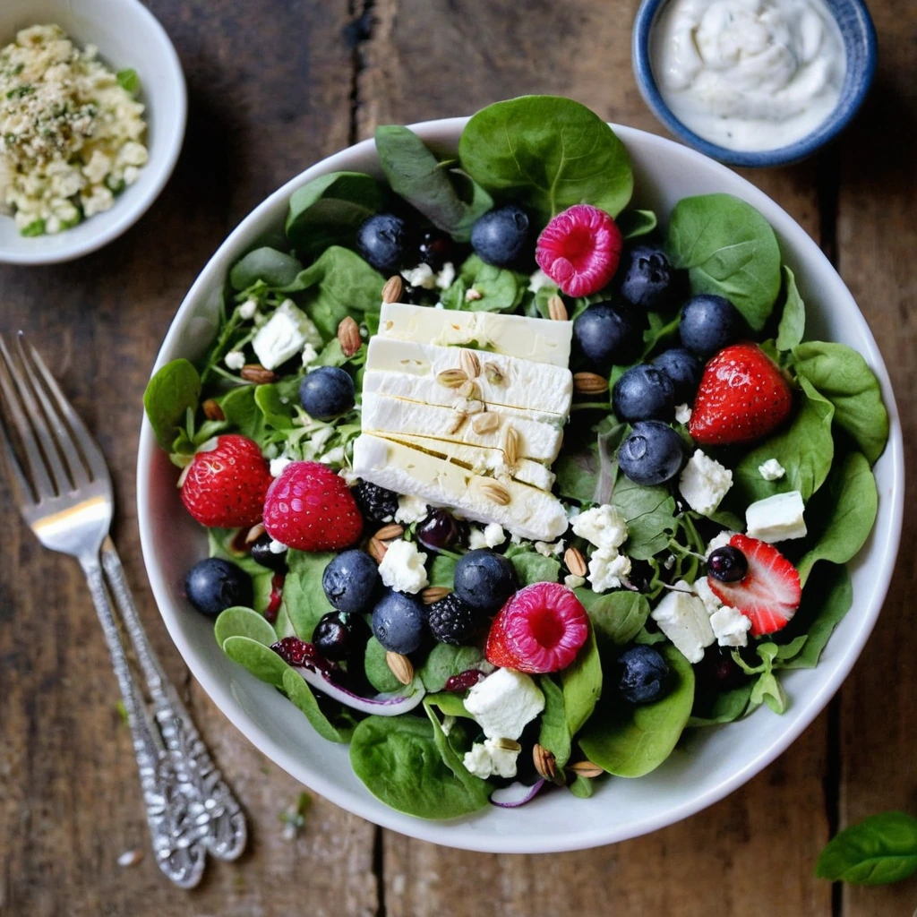 Berry Feta Mixed Greens Salad