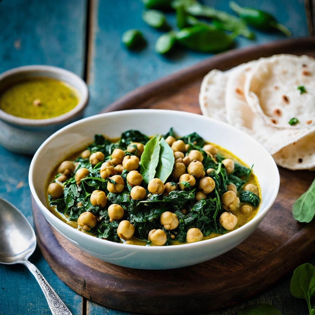 Chana Palak Curry (Spinach Chickpea)