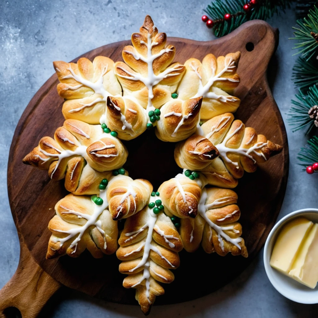 Cheesy Pull-Apart Christmas Tree Bread