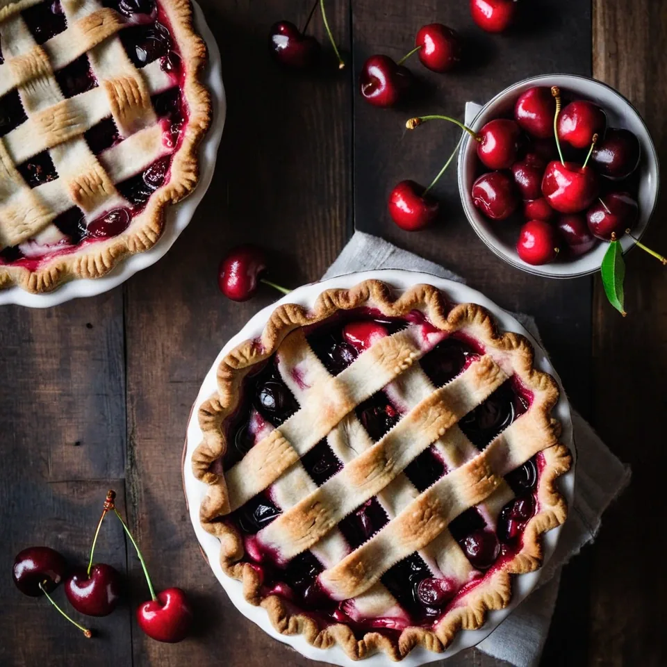 A plated serving of Classic Cherry Pie