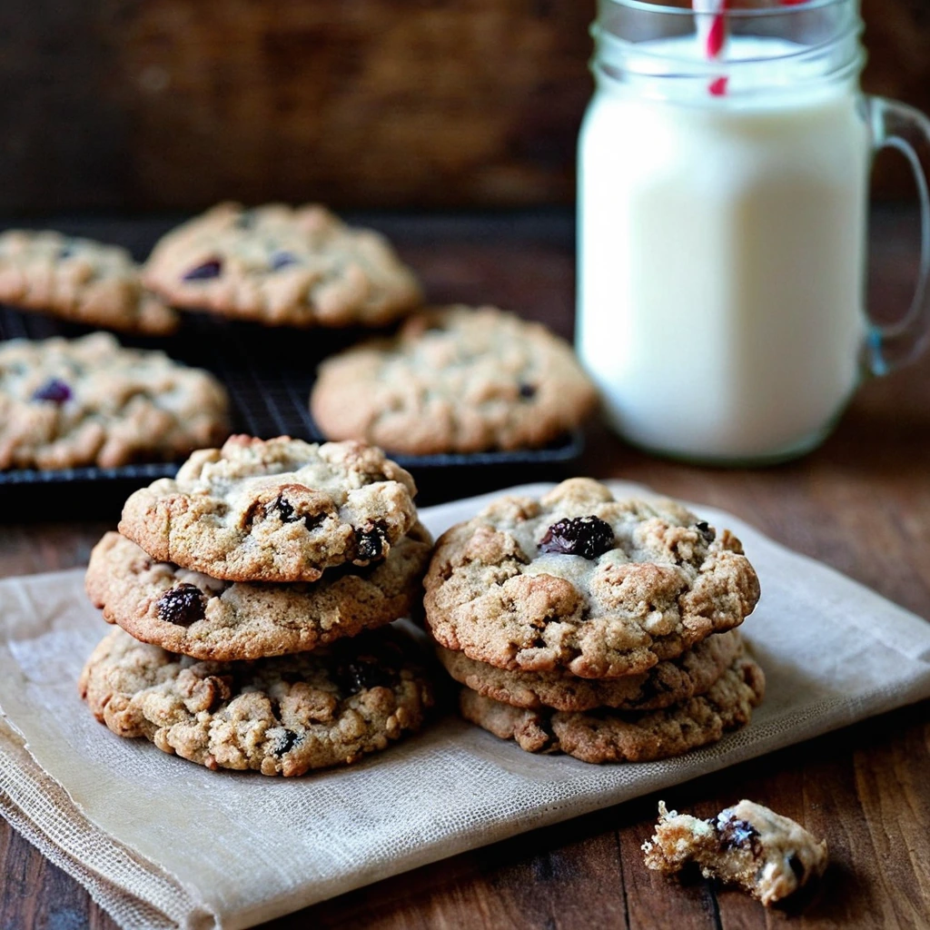 Chewy Oatmeal Raisin Cookies