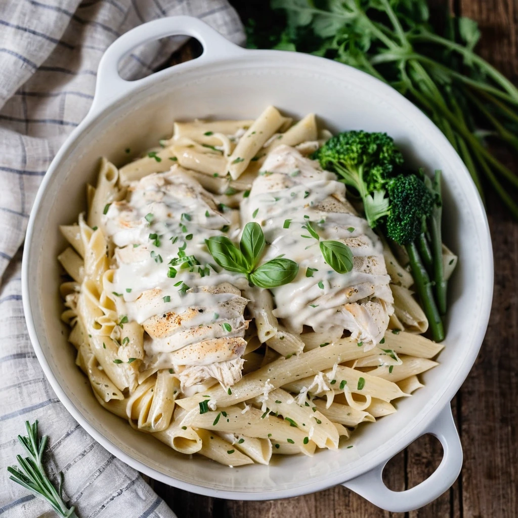Chicken Alfredo Bake