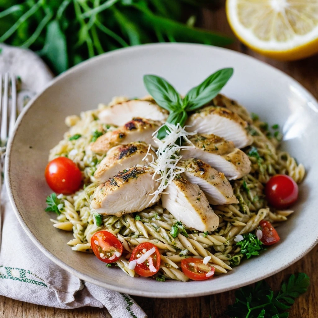 Chicken Pesto Orzo