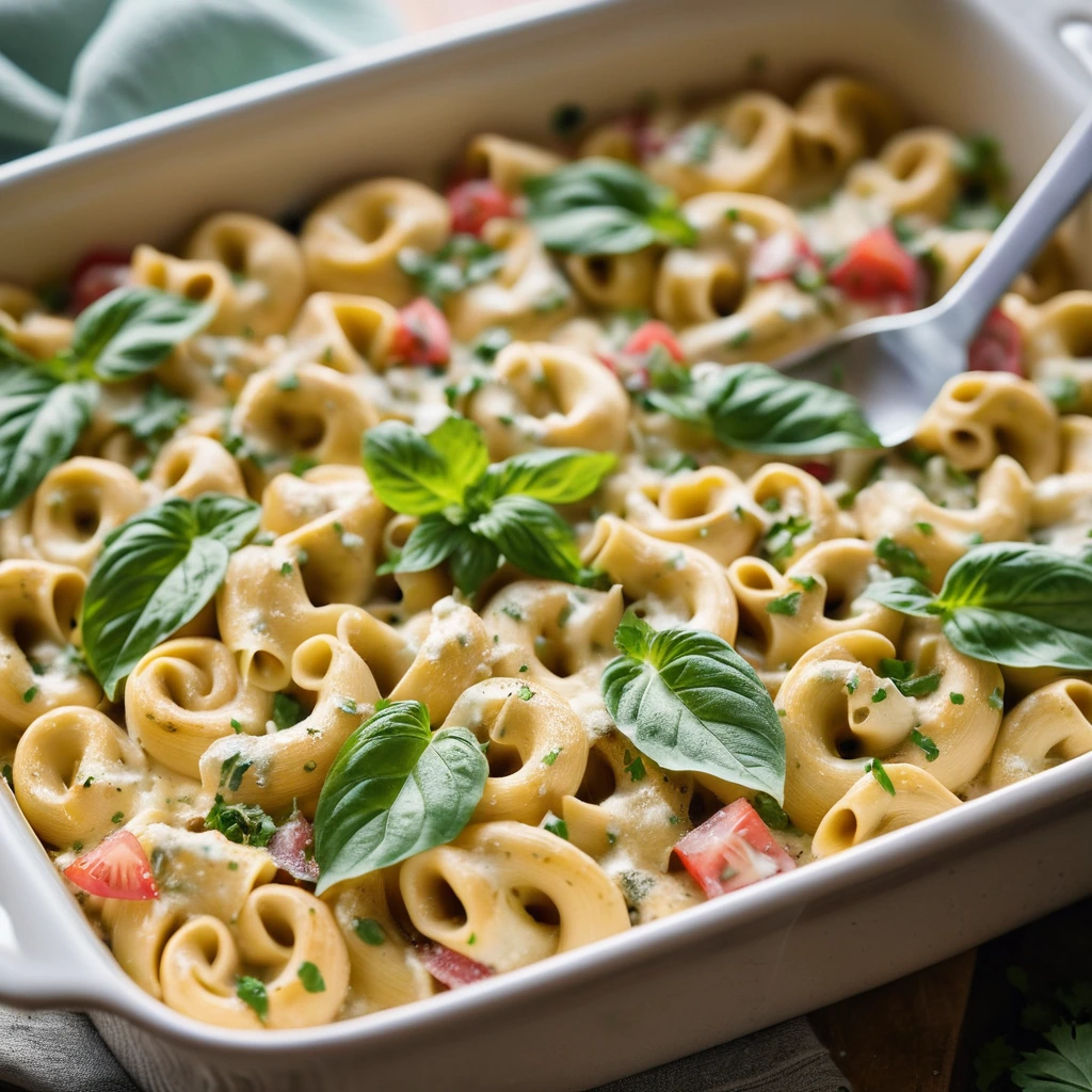 Golden bubbly casserole in a baking dish with green specks of cilantro on top.