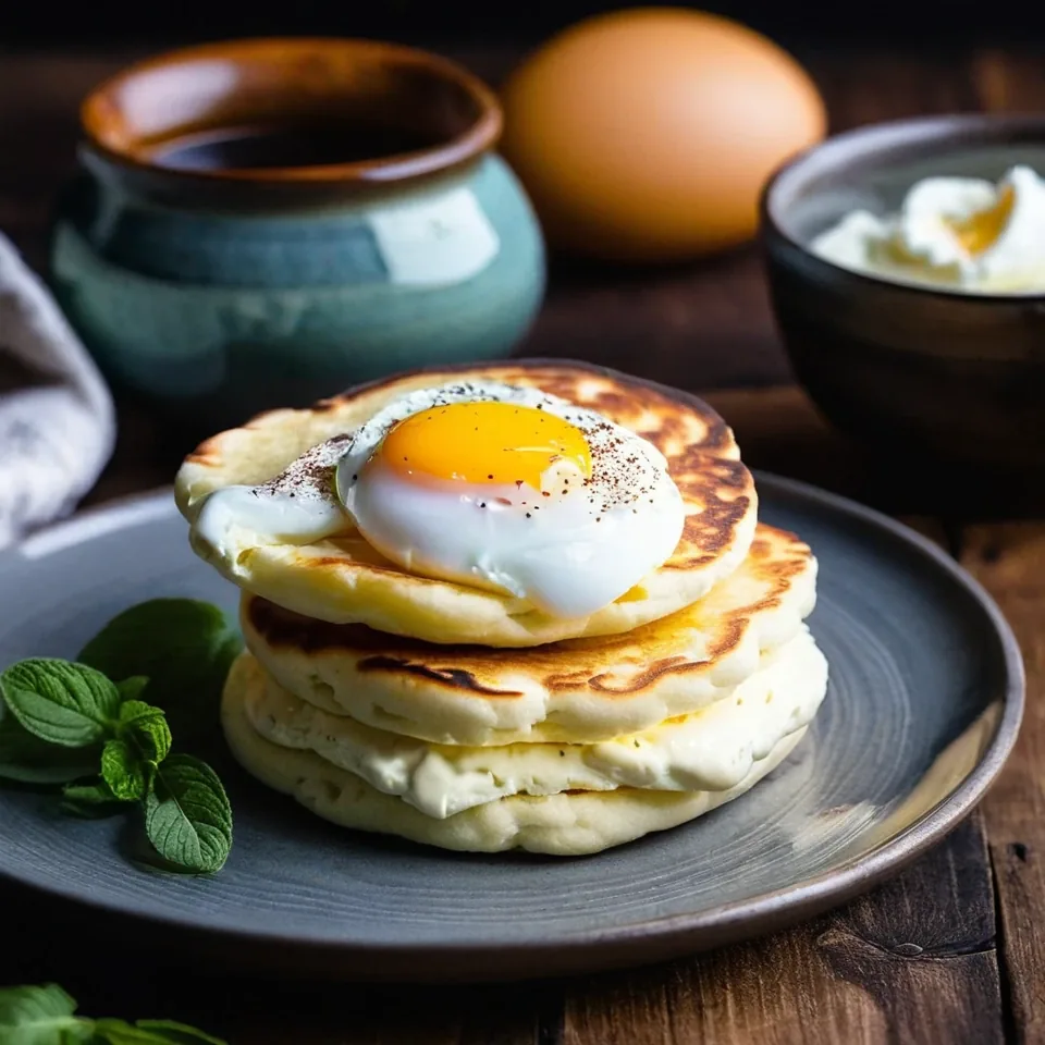 A plated serving of Cloud Bread: Fluffy Low-Carb Delight