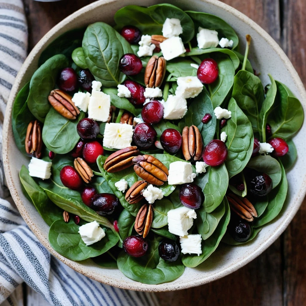 Cranberry Pecan Spinach Salad