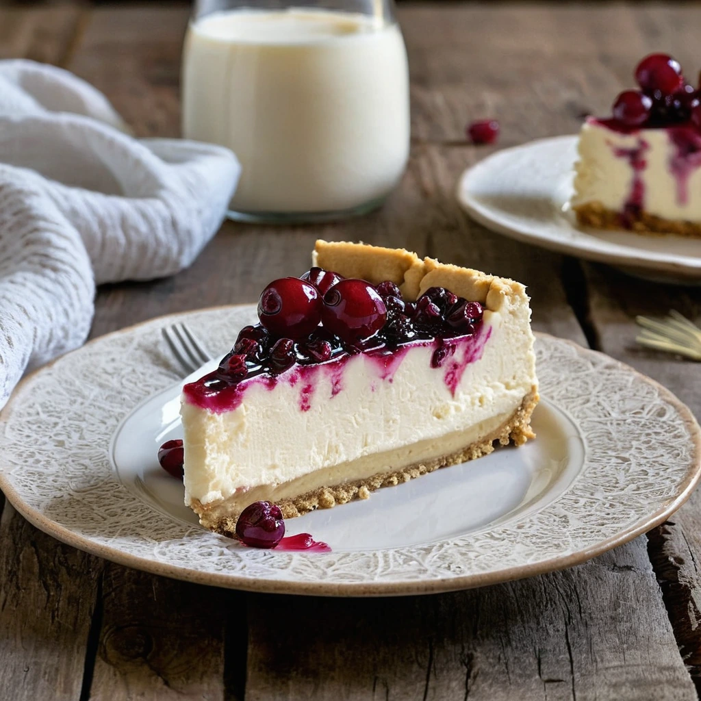Cranberry Swirl Cheesecake