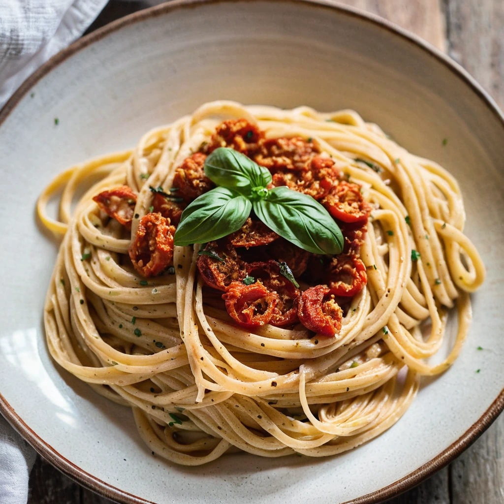 Creamy Sun-Dried Tomato Linguine