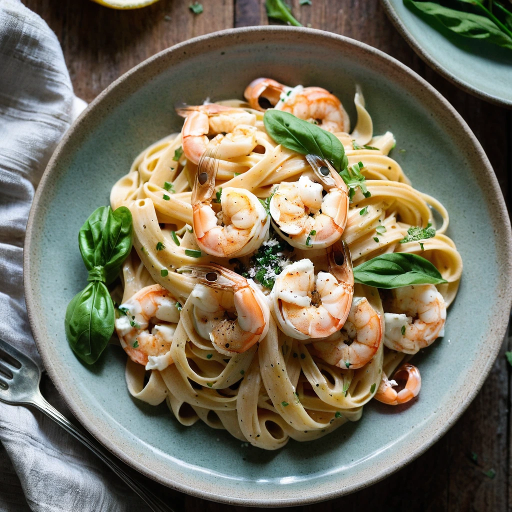 Creamy Tuscan Shrimp Pasta