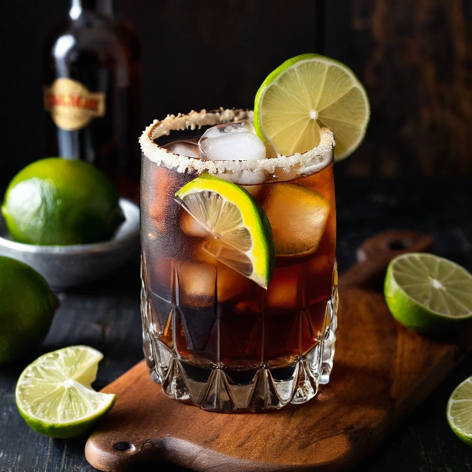 A plated serving of Dark 'n Stormy
