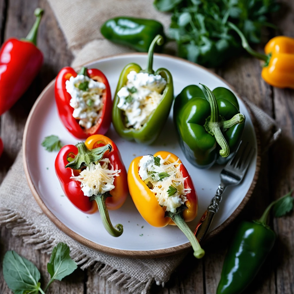 Four Cheese Stuffed Mini Peppers