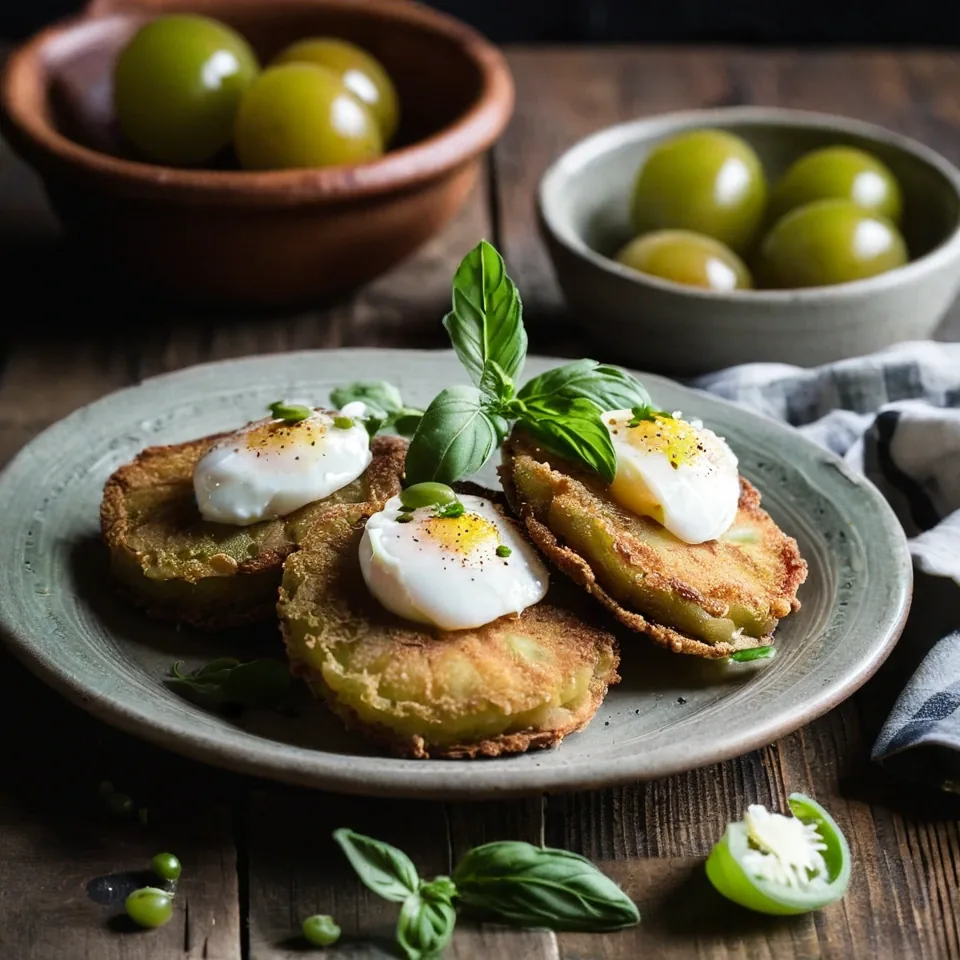 A plated serving of Fried Green Tomatoes