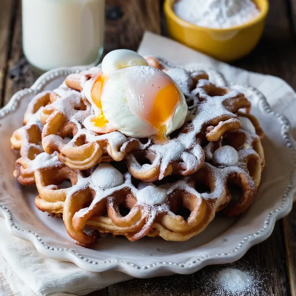 A plated serving of Classic Funnel Cake
