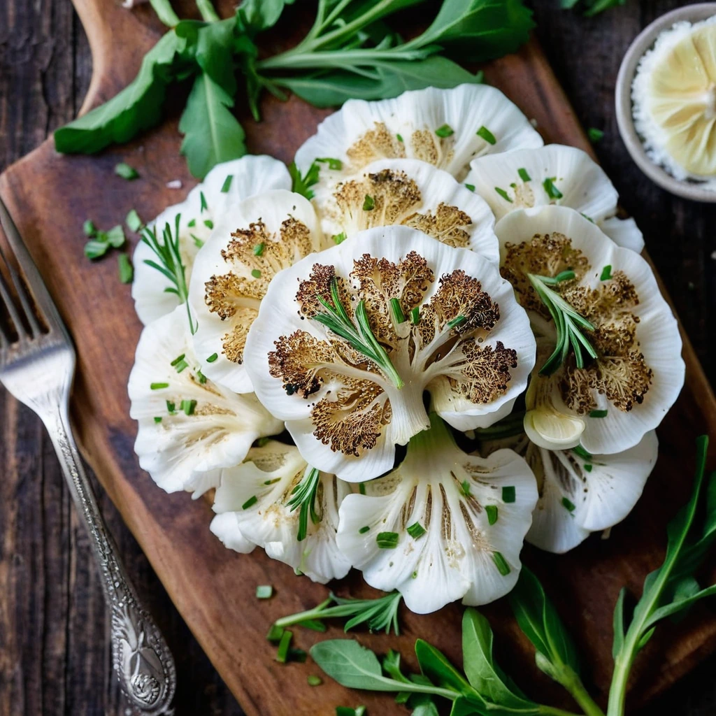 Garlic Herb Cauliflower Steaks