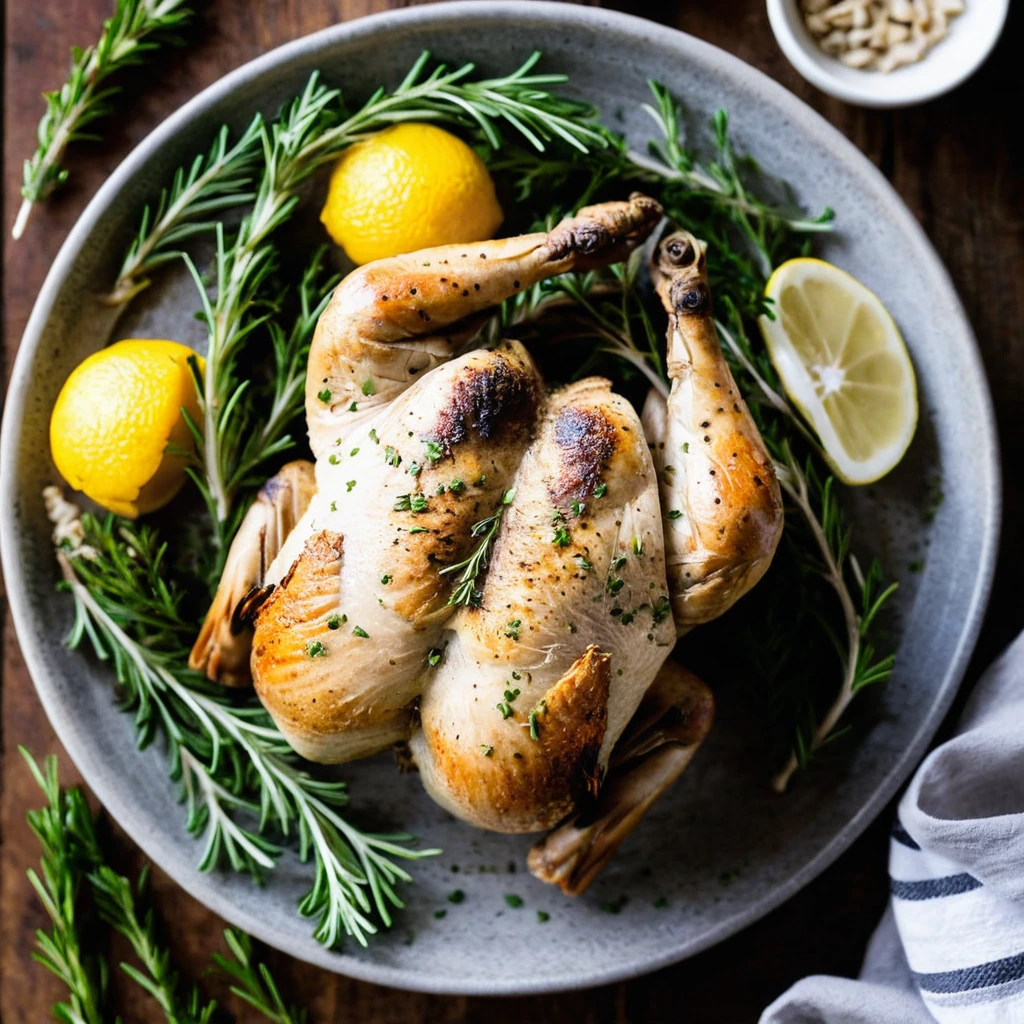 Herb Roasted Spatchcock Chicken