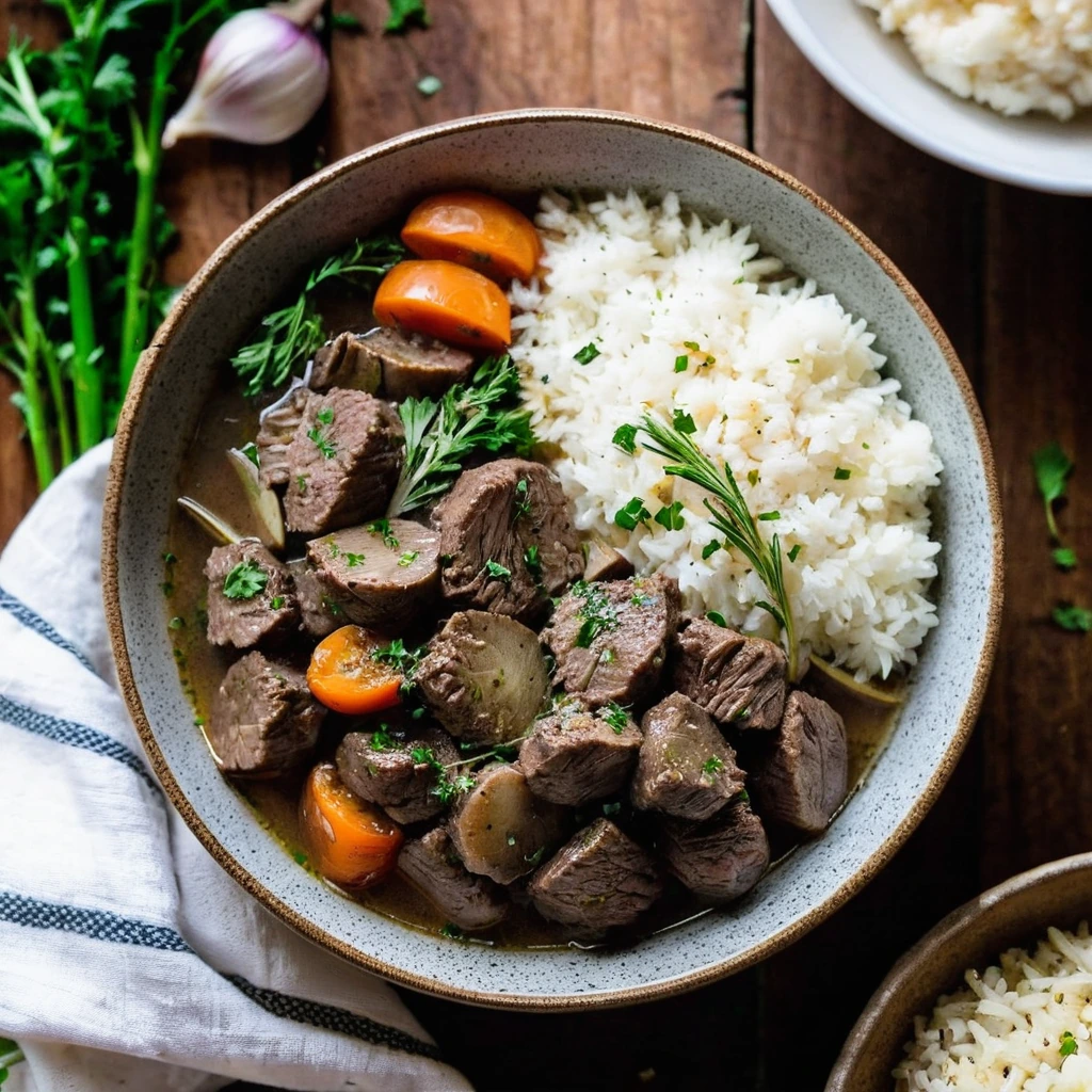 Instant Pot Garlic Herb Beef Stew Meat