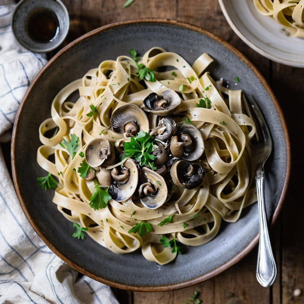 Italian Mushroom Tagliatelle