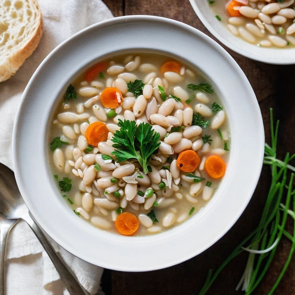 Italian White Bean Orzo Soup