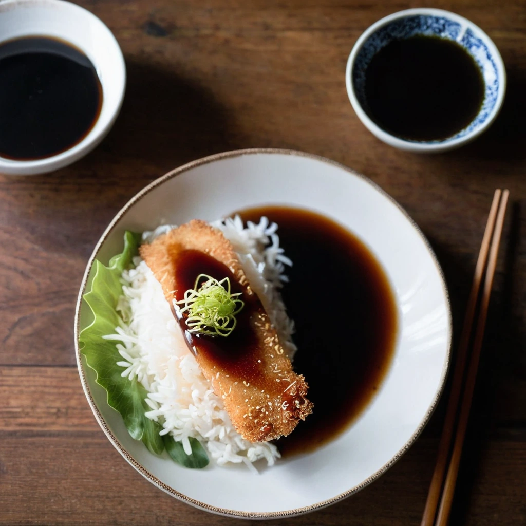 A plated serving of Japanese Tonkatsu Sauce