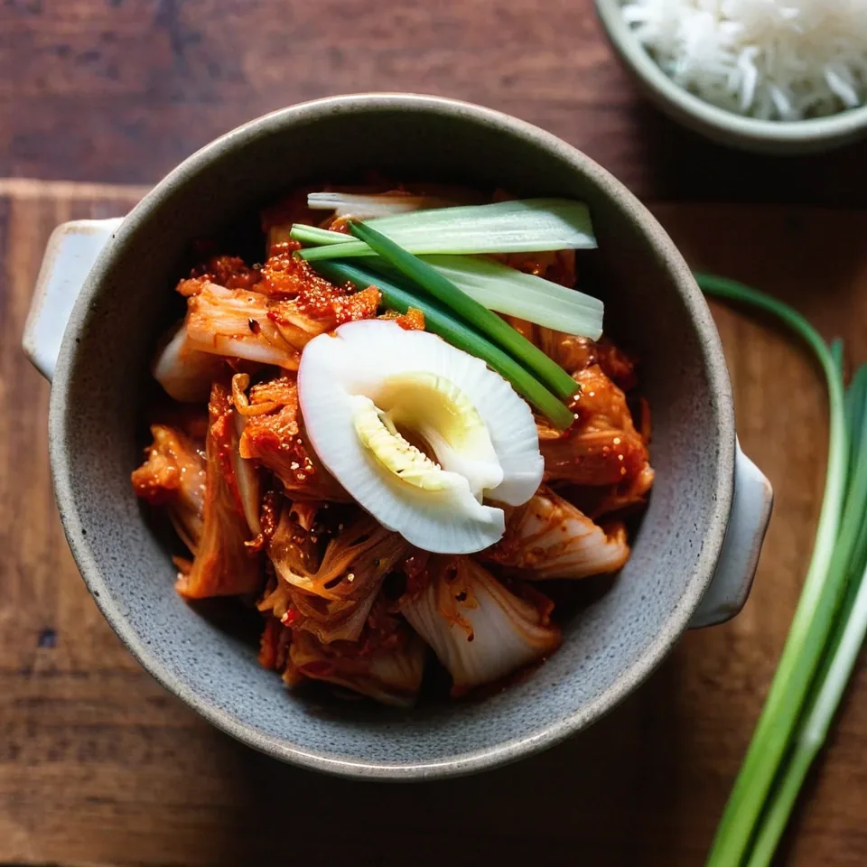 A plated serving of Easy Homemade Kimchi