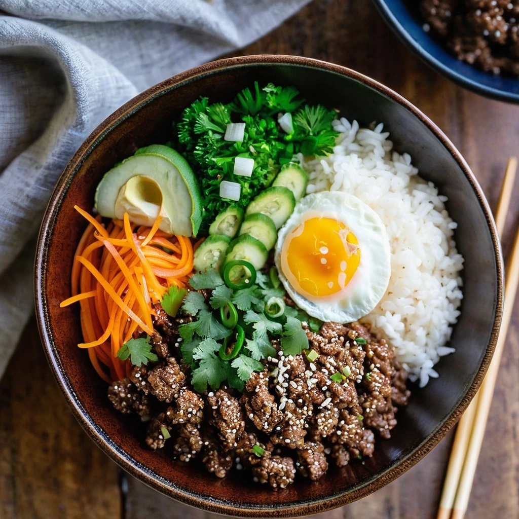 Korean Ground Beef Bowls