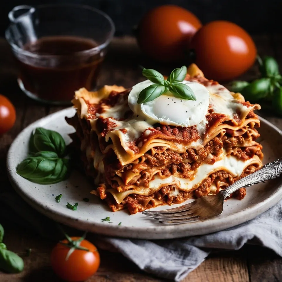 A plated serving of Easy Lasagna | Pantry Dropper