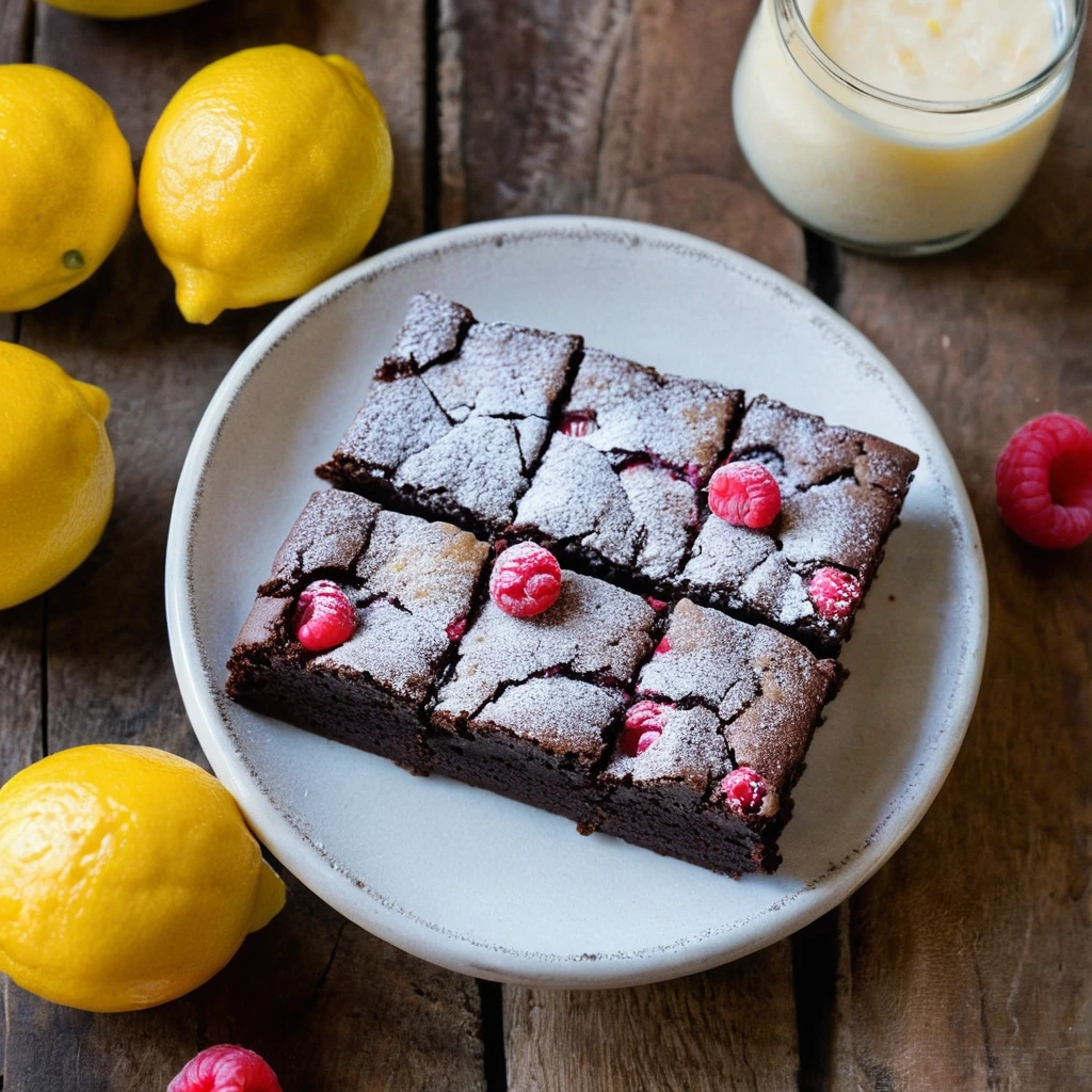 Lemon Raspberry Brownies