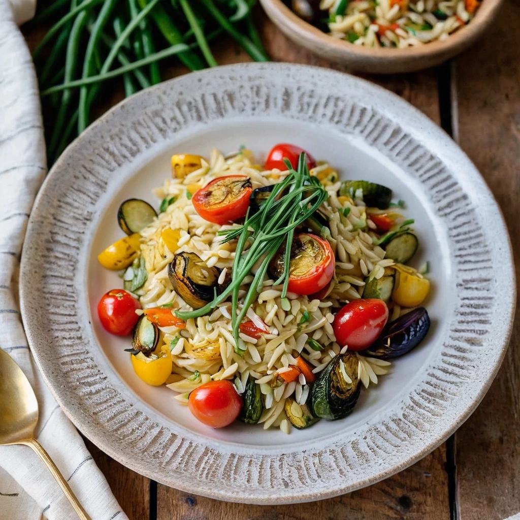 Orzo with Roasted Vegetables