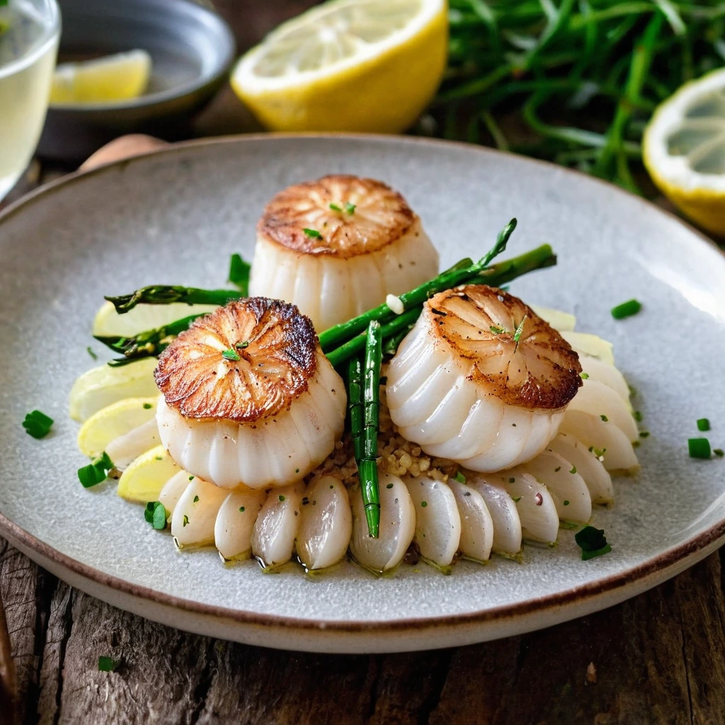Pan-Seared Garlic Lemon Scallops