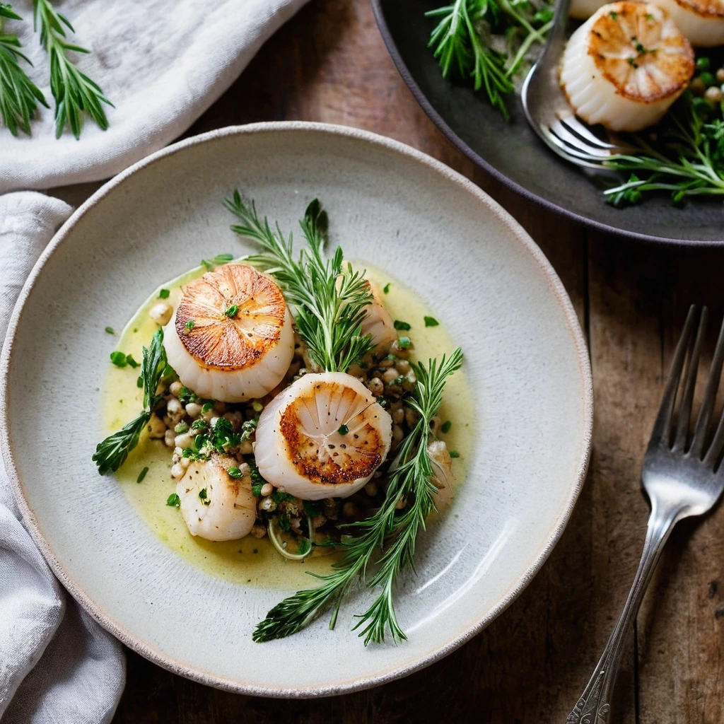 Pan-Seared Herb Butter Scallops
