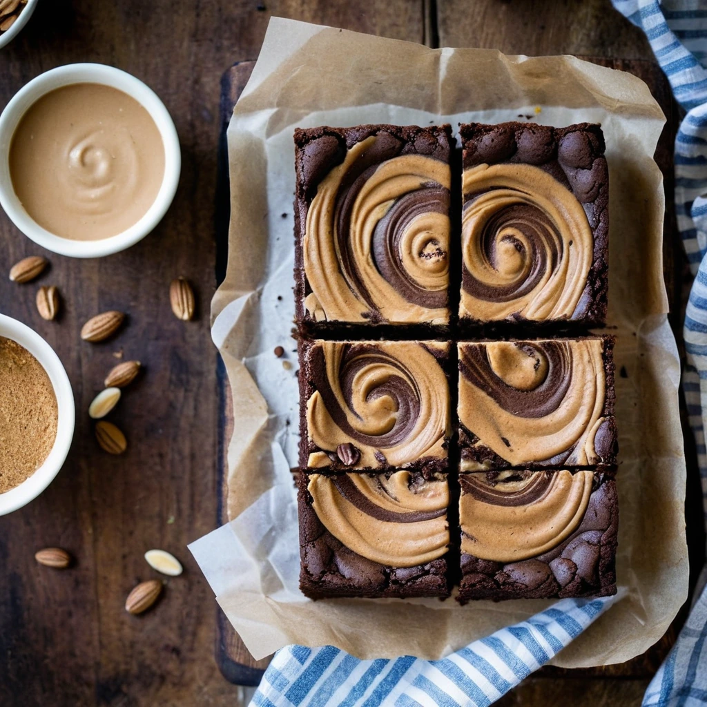 Peanut Butter Swirl Brownies