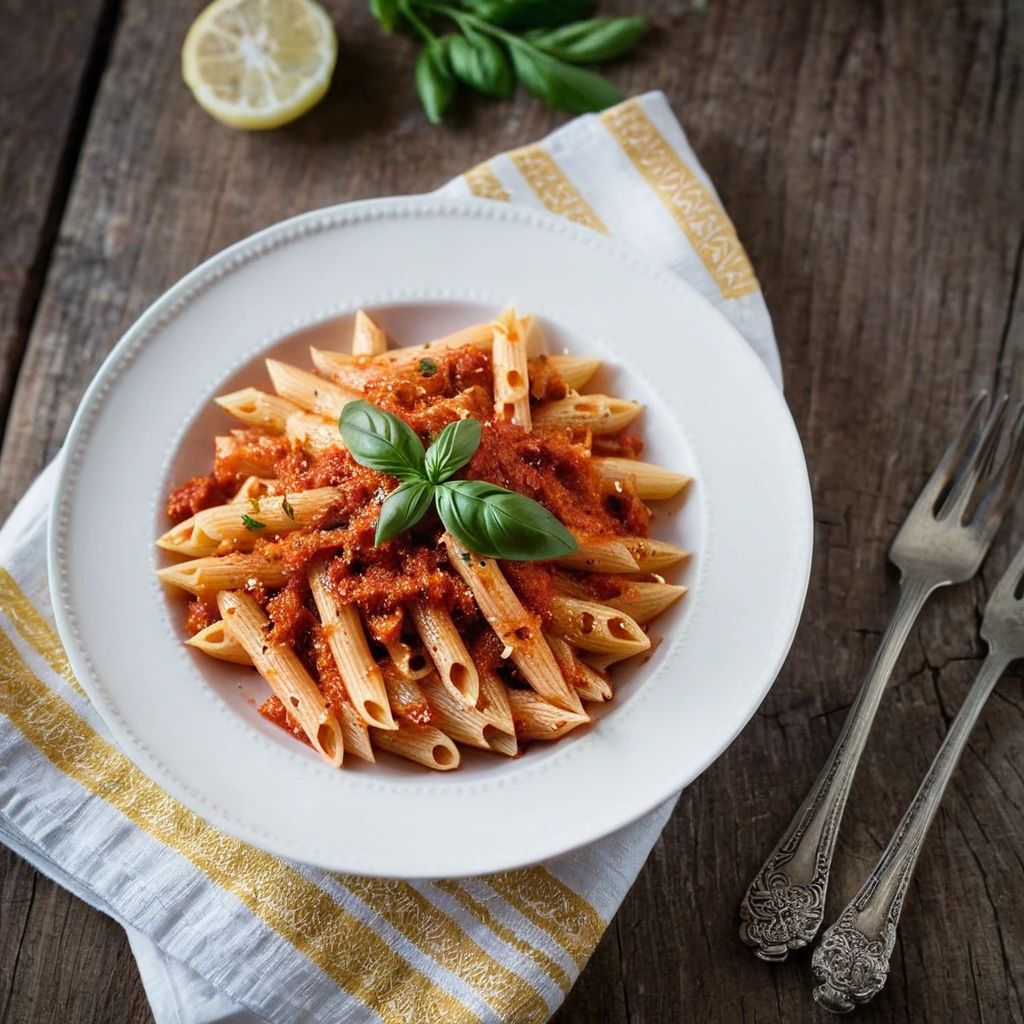 Penne with Sun-Dried Tomato Sauce
