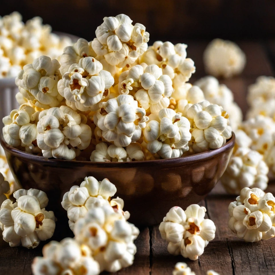 A plated serving of Popcorn Balls