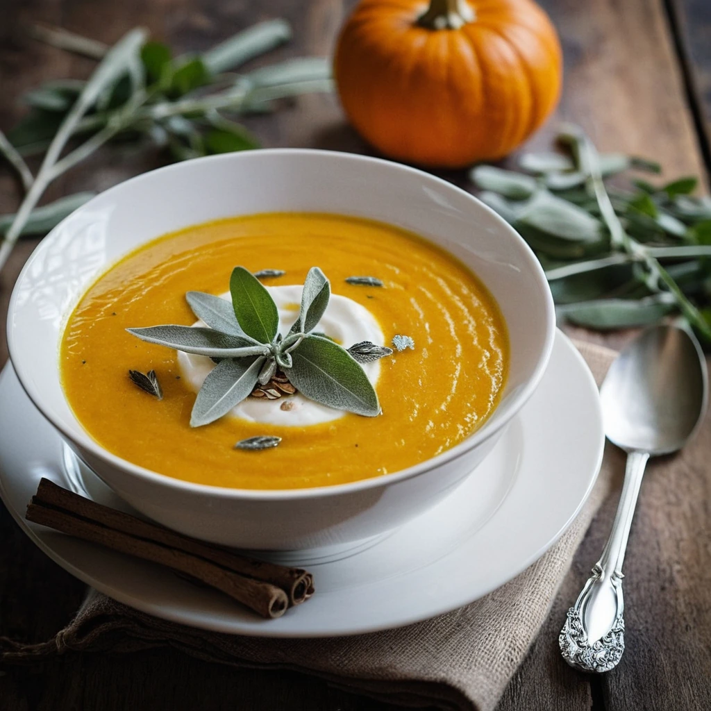 Pumpkin Soup with Sage