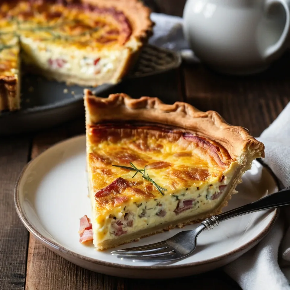 A plated serving of Quiche Lorraine