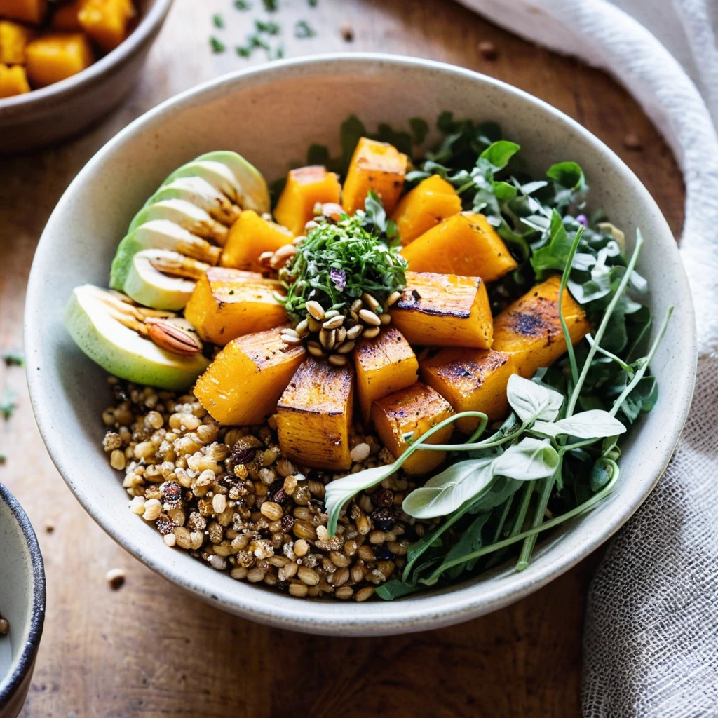 Roasted Butternut Squash Grain Bowl