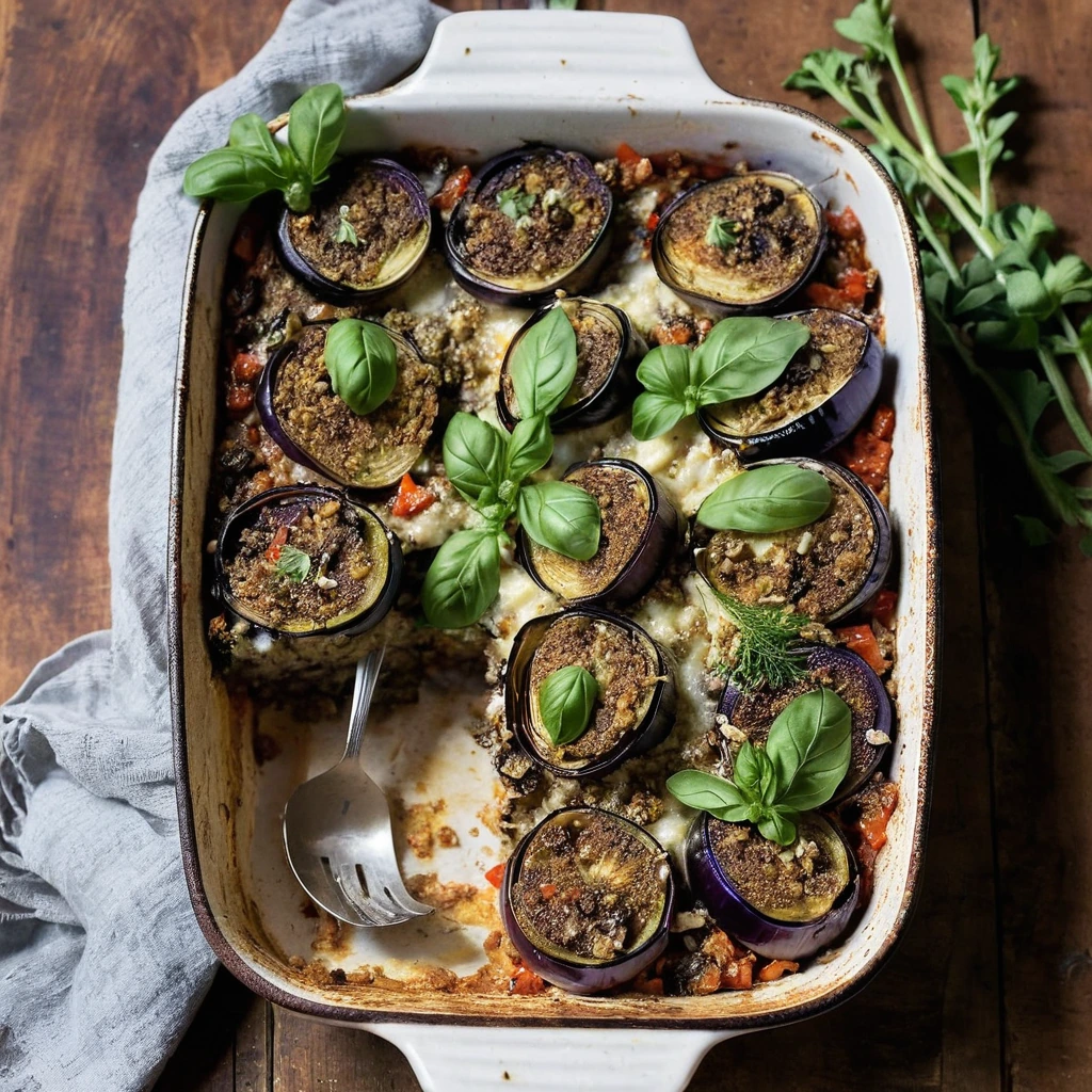 Roasted Eggplant Bake