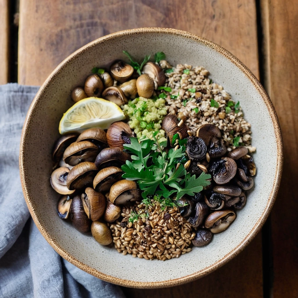 Roasted Mushroom Grain Bowl
