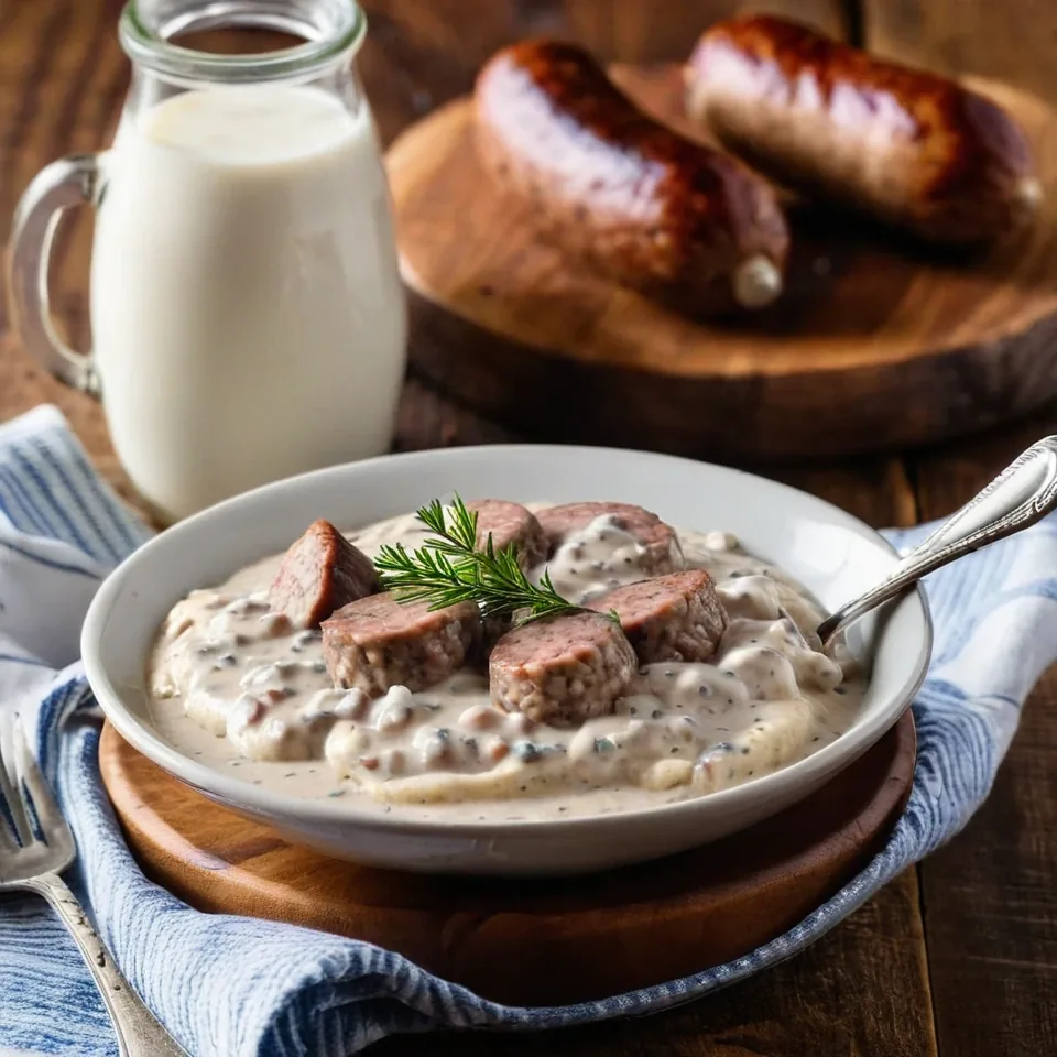 A plated serving of Classic Sausage Gravy