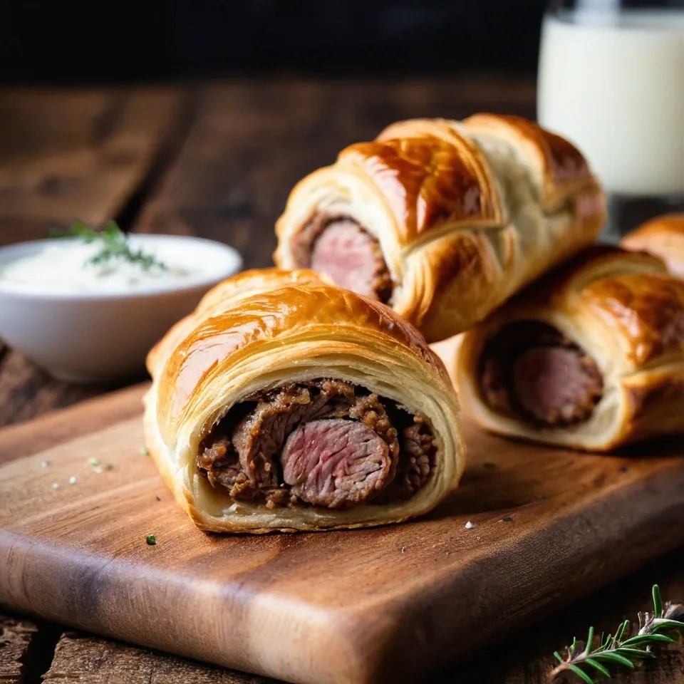 A plated serving of Sausage Rolls