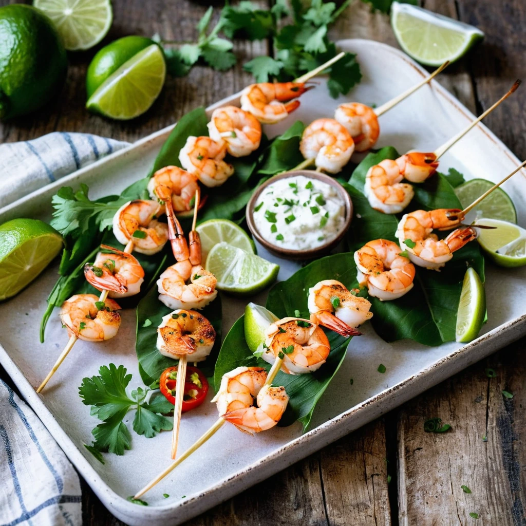 Sheet Pan Chili Lime Shrimp Skewers