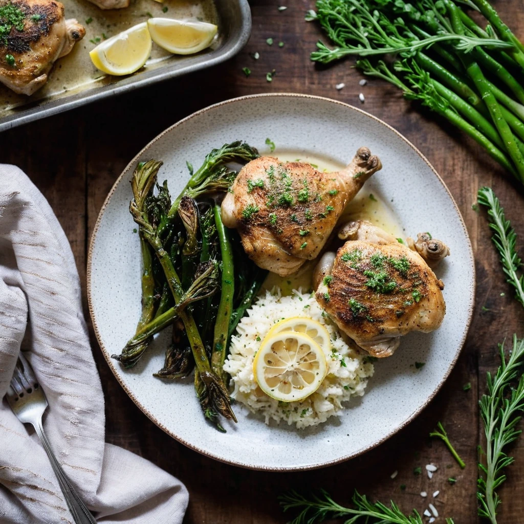 Sheet Pan Garlic Butter Chicken Thighs