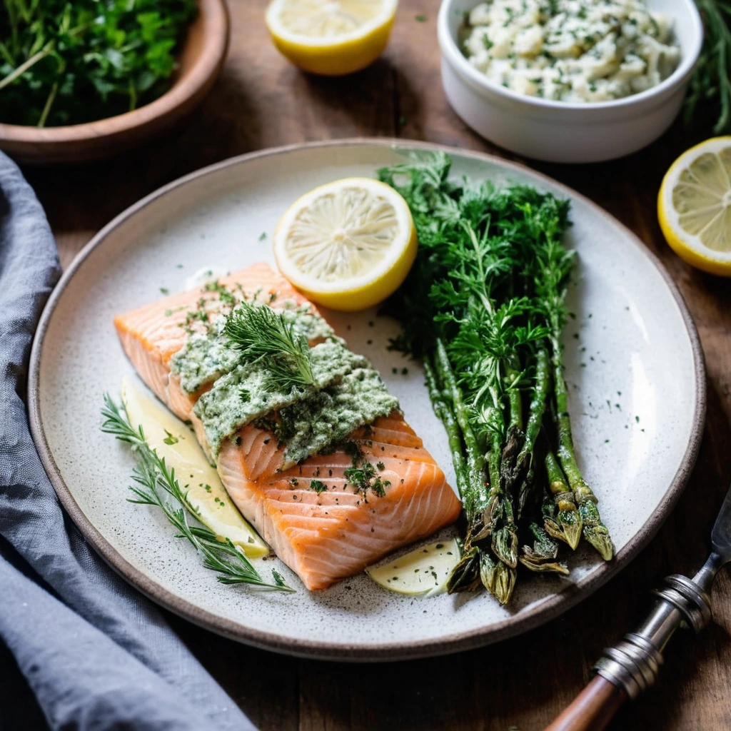 Sheet Pan Herb Butter Salmon Fillets